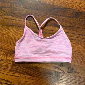 LULULEMON flow y bra pink space dye 4